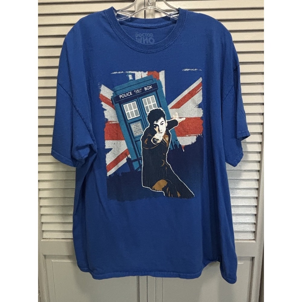 Vintage Doctor WHO Police Graphic Tshirt Short Sleeve Size 2XL Comic Con 2016